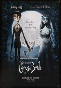4w153 CORPSE BRIDE teaser DS 1sh '05 Tim Burton computer animated horror musical!