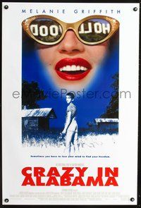 4w158 CRAZY IN ALABAMA DS int'l 1sh '99 cool image of Melanie Griffith w/Hollywood in sunglasses!