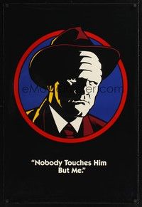 4w179 DICK TRACY Pruneface style teaser DS 1sh '90 cool art of R.G. Armstrong as Pruneface!