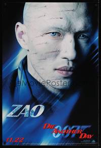 4w181 DIE ANOTHER DAY teaser 1sh '02 close-up of Rick Yune as Zao!