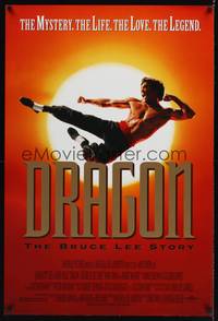 4w190 DRAGON: THE BRUCE LEE STORY DS 1sh '93 Bruce Lee bio, Jason Scott Lee, Lauren Holly!