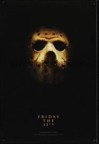 4w226 FRIDAY THE 13th teaser DS 1sh '09 Marcus Nispel directed, great image of classic mask!