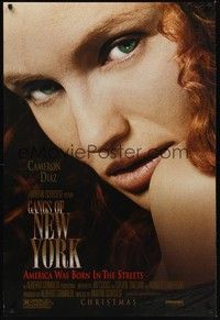 4w229 GANGS OF NEW YORK advance DS 1sh '02 Martin Scorcese directed, pretty Cameron Diaz!