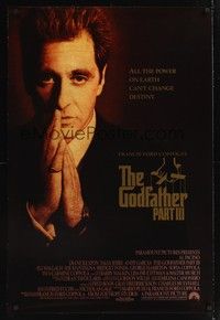 4w239 GODFATHER PART III int'l 1sh '90 Al Pacino, Andy Garcia, Sofia & Francis Ford Coppola