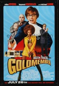 4w244 GOLDMEMBER advance DS 1sh '02 Mike Meyers as Austin Powers, sexy Beyonce Knowles!
