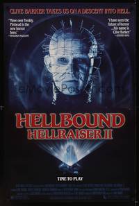 4w262 HELLBOUND: HELLRAISER II 1sh '88 Clive Barker takes us on a descent into Hell, Pinhead!