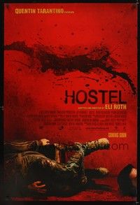 4w280 HOSTEL advance DS 1sh '05 Jay Hernandez, creepy image from Eli Roth gore-fest!