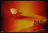 4w301 INCREDIBLES teaser 1sh '04 Disney/Pixar animated sci-fi superhero family, Dash!