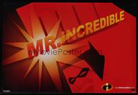 4w303 INCREDIBLES teaser 1sh '04 Disney/Pixar animated sci-fi superhero family, Mr. Incredible!