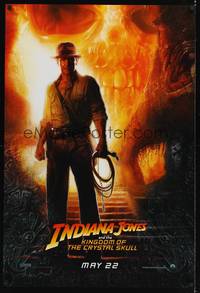 4w309 INDIANA JONES & THE KINGDOM OF THE CRYSTAL SKULL teaser DS 1sh '08 Spielberg, Harrison Ford!