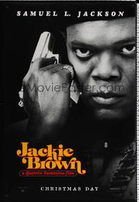 4w330 JACKIE BROWN teaser 1sh '97 Quentin Tarantino, cool image of Samuel L. Jackson!