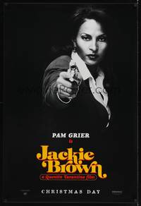 4w331 JACKIE BROWN teaser 1sh '97 Quentin Tarantino, great image of Pam Grier!