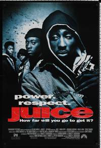 4w347 JUICE recalled advance 1sh '92 Ernest R. Dickerson directed, Omar Epps, Tupac Shakur w/gun!