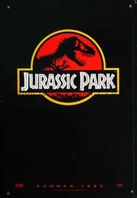 4w350 JURASSIC PARK DS red teaser 1sh '93 Steven Spielberg, dinosaurs!