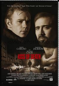4w381 KISS OF DEATH style A 1sh '95 Nicolas Cage, David Caruso, Samuel L. Jackson, Tucci!