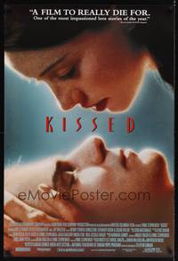 4w385 KISSED DS 1sh '97 romantic image of Molly Parker & Peter Outerbridge!