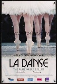4w395 LA DANSE: THE PARIS OPERA BALLET arthouse 1sh '09 Frederick Wiseman, image of ballet dancers!