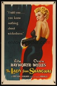 4w004 LADY FROM SHANGHAI S2 recreation 1sh 2000 incredible full-length art of sexiest Rita Hayworth!