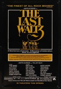 4w407 LAST WALTZ advance 1sh R02 Martin Scorsese, a rock concert that became a celebration!