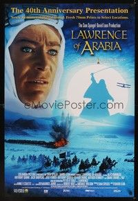 4w410 LAWRENCE OF ARABIA DS 1sh R02 David Lean classic starring Peter O'Toole!