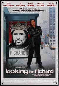 4w427 LOOKING FOR RICHARD 1sh '96 great images of Al Pacino, William Shakespeare, documentary!