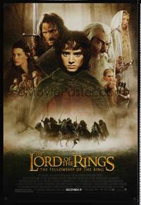 4w428 LORD OF THE RINGS: THE FELLOWSHIP OF THE RING advance 1sh '01 J.R.R. Tolkien, Elijah Wood!
