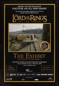 4w432 LORD OF THE RINGS: THE TWO TOWERS museum exhibit 1sh '02 Peter Jackson epic, J.R.R. Tolkien!
