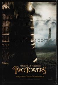 4w433 LORD OF THE RINGS: THE TWO TOWERS teaser DS 1sh '02 Peter Jackson epic, J.R.R. Tolkien!