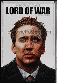 4w434 LORD OF WAR advance 1sh '05 wild bullet mosaic of arms dealer Nicolas Cage!