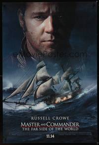 4w446 MASTER & COMMANDER style A advance DS 1sh '03 Russell Crowe, Paul Bettany, Peter Weir