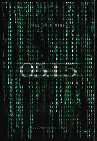 4w448 MATRIX RELOADED holofoil teaser 1sh '03 Keanu Reeves, Carrie-Anne Moss, Laurence Fishburne!