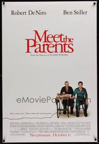4w452 MEET THE PARENTS advance DS 1sh '00 Robert De Niro giving Ben Stiller a lie detector test!