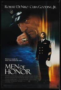 4w455 MEN OF HONOR style A int'l DS 1sh '00 Cuba Gooding Jr, Robert De Niro, U.S. Navy!