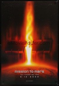 4w464 MISSION TO MARS teaser DS 1sh '00 Brian De Palma, Gary Sinise, Tim Robbins, Don Cheadle!
