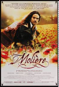 4w466 MOLIERE DS 1sh '07 great image of Romain Duris walking in flowers!