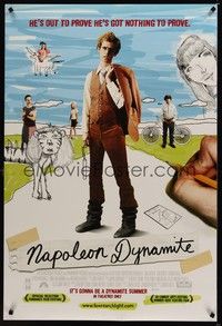 4w477 NAPOLEON DYNAMITE advance DS 1sh '04 Jared Hess, Jon Heder's got nothing to prove!