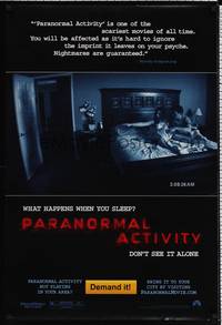 4w499 PARANORMAL ACTIVITY DS 1sh '09 Katie Featherston, Micah Sloat!