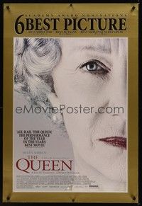 4w524 QUEEN DS 1sh '06 cool close-up portrait of Helen Mirren in title role!