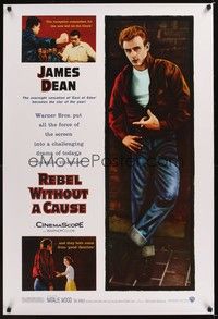 4w531 REBEL WITHOUT A CAUSE DS 1sh R05 Nicholas Ray, James Dean was a bad boy from a good family!
