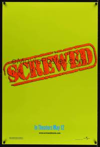 4w564 SCREWED teaser DS 1sh '00 Norm Macdonald, David Chappelle, Danny DeVito!