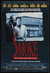 4w603 SMOKE DS 1sh '95 Wayne Wang, Paul Auster, Harvey Keitel, William Hurt, New York City!