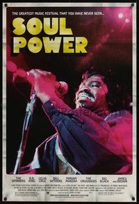 4w608 SOUL POWER 1sh '08 great image of James Brown in concert!