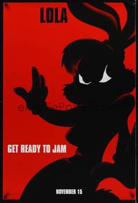 4w612 SPACE JAM teaser DS 1sh '96 Michael Jordan, cool artwork of Lola Bunny!