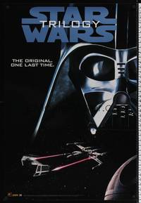 4w642 STAR WARS TRILOGY video teaser 1sh '95 George Lucas directed classics, Darth Vader!