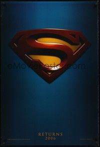 4w657 SUPERMAN RETURNS teaser DS 1sh '06 Bryan Singer, Brandon Routh, Kate Bosworth, Kevin Spacey