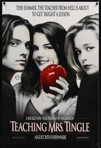 4w664 TEACHING MRS. TINGLE teaser DS 1sh '99 sexy Katie Holmes holding an apple!