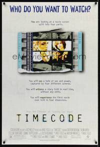 4w680 TIMECODE DS 1sh '00 Mike Figgis, Salma Hayek, Stellan Skarsgard!