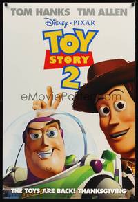 4w686 TOY STORY 2 advance DS 1sh '99 Woody, Buzz Lightyear, Disney and Pixar animated sequel!