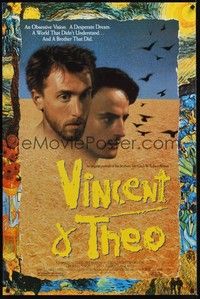 4w703 VINCENT & THEO 1sh '90 Robert Altman meets Tim Roth as Vincent van Gogh, cool artwork!
