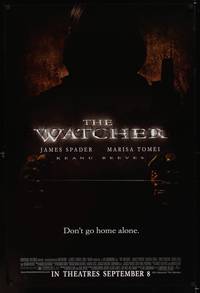 4w709 WATCHER advance DS 1sh '00 Keanu Reeves, James Spader, Marisa Tomei, creepy image!